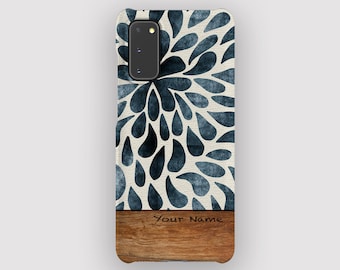 Blue Splash Phone Case | Watercolour Abstract Samsung S25 Case. Boho Polka Dot Design. Fits Galaxy S25 Plus, S24 Ultra, S24 FE, S23, S22