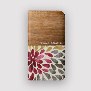 Rainbow Drop Abstract Boho Wallet Case for Samsung Galaxy and Apple iPhones