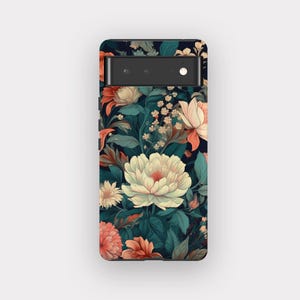 Table Blooms Phone Case - Vintage Floral Design, Fits Pixel 9A, 9, 8, 7