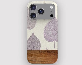 Delicate Fall Leaf Minimalist Phone Case for Apple iPhone, Samsung Galaxy and Google Pixel