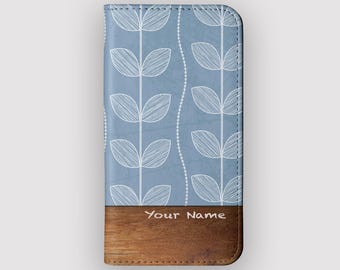 Modern Blue Wallet Case | Minimalist Samsung S26 Ultra, S25, S24, iPhone 18, 17, 16