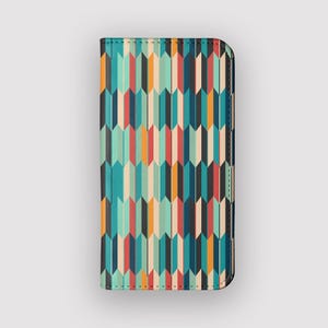 Respect Colour Wallet Phone Case: For Samsung S25 Plus, S24, S23, S22, iPhone 17, 16, 15. Colourful Retro