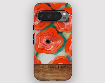 Poppy Prints Floral Boho Phone Case for Pixel 10, 9A, 9, 8, 7, 6