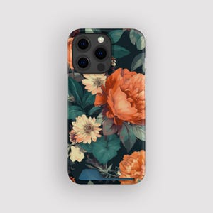 Lebendige Blumenblumen-Kartenhalter-Kasten | Floral Kartenhalter | Passend für iPhone 16, 15 Pro Max, 14, 13 Mini, Samsung Galaxy S22, S21 Plus