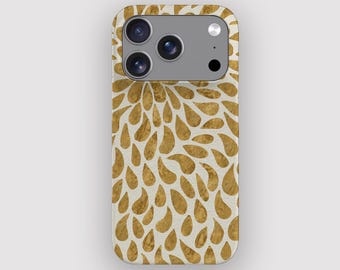 Mustard Drop Phone Case | Boho iPhone 18 Pro, 17, 16 Plus, 15, 14, 13