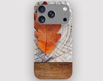First Fall Leaf Rustic Phone Case for Apple iPhone, Samsung Galaxy and Google Pixel