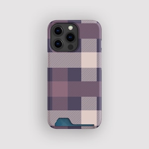 Fabric Ripple Gingham Card Holder Case | Plaid Card Holder Case | Fits iPhone 16, 15 Pro Max, 14, 13 Mini, Samsung Galaxy S22, S21 Plus