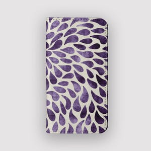Indigo Flurry Wallet Case | Boho iPhone 18 Pro, 17, 16, Samsung S26, S25, S24