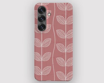Modern Botanical Phone Case | Minimalist Samsung S26 Ultra, S25, S24 Plus, S23, S22, S21