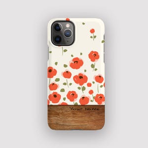 Wild Poppies Phone Case - Pink Floral iPhone 16 Case, 15, 14, 13