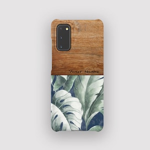 Blue Tropics Leaf Phone Case | Tropical Shock Resistant Case | Fits Samsung Galaxy S25, S24 Ultra, S23, S22 Plus, S21, S20, FE