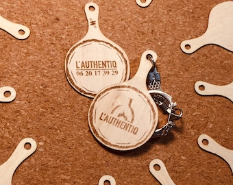 Personalized NFC Mini Pizza Peel // Original NFC Laser Engraved Keyrings // Exceptional Goodies from Authentic and Innovative Pizzerias