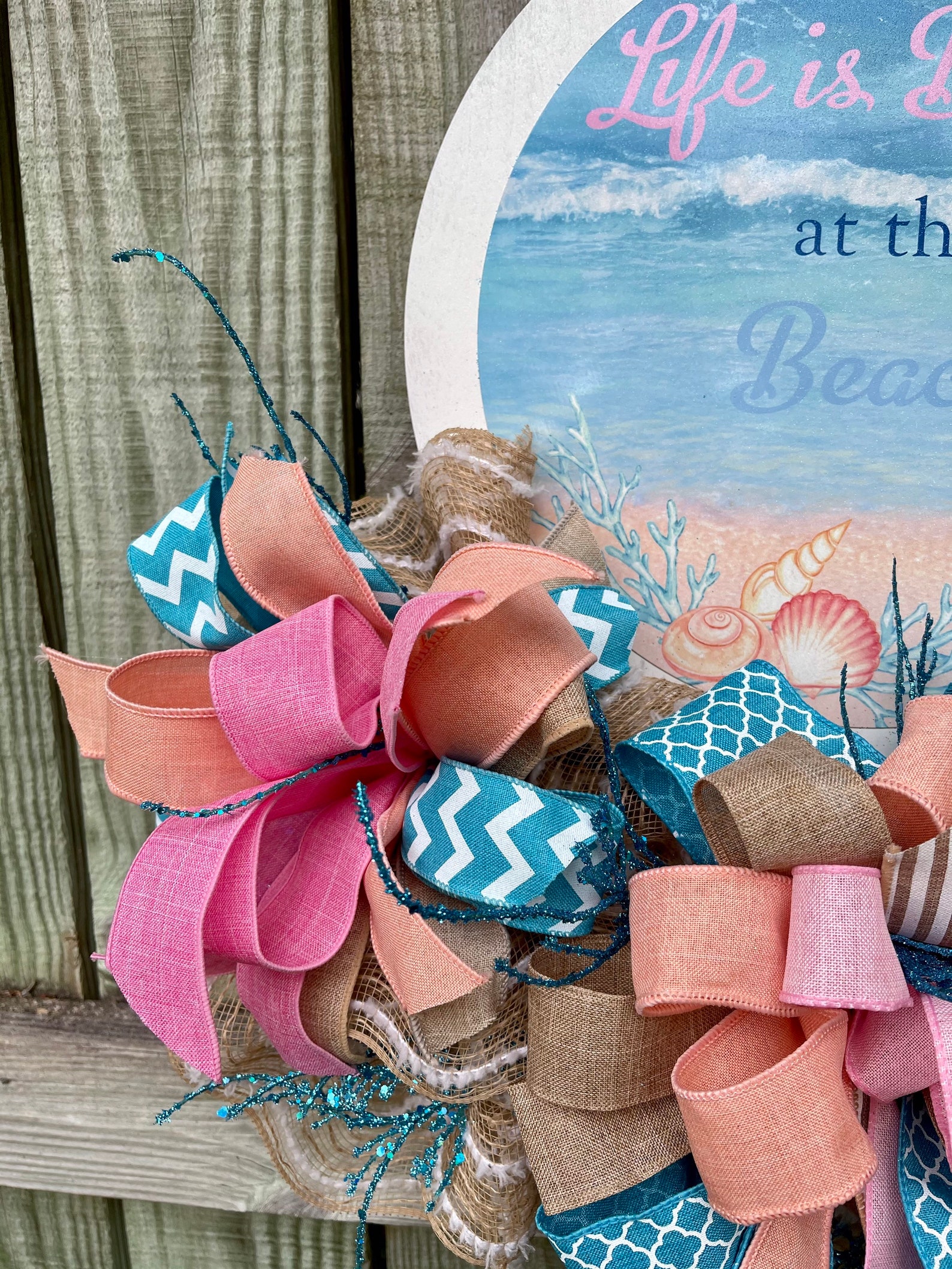 Beach Door Hanger for Front Door, Summer Decor for Your Porch, Beach
