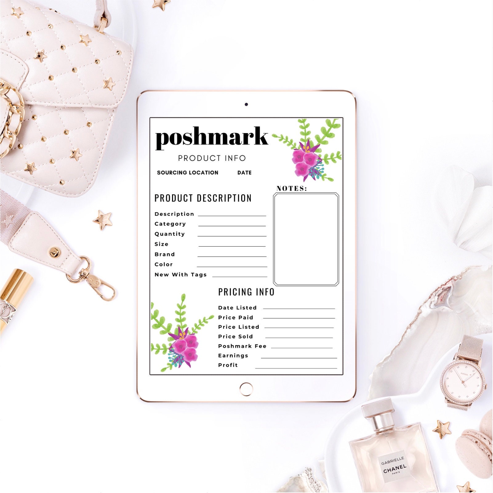 Poshmark Product Info Sheet Digital Download PDF Etsy
