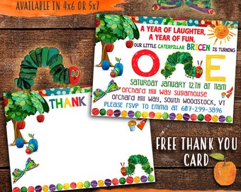 Hungry Caterpillar Invitation Etsy