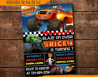 Sometimes we just need a few examples and then we can take it from there. Edit Blaze And The Monster Machines Invitations . Blaze And The Monster Machines Invitations Etsy
