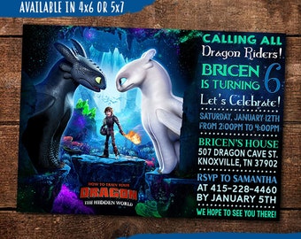 How To Train Your Dragon Birthday Invitation, Digital-Print Yourself How To Train Your Dragon Party Invite, How To Train Your Dragon Invites