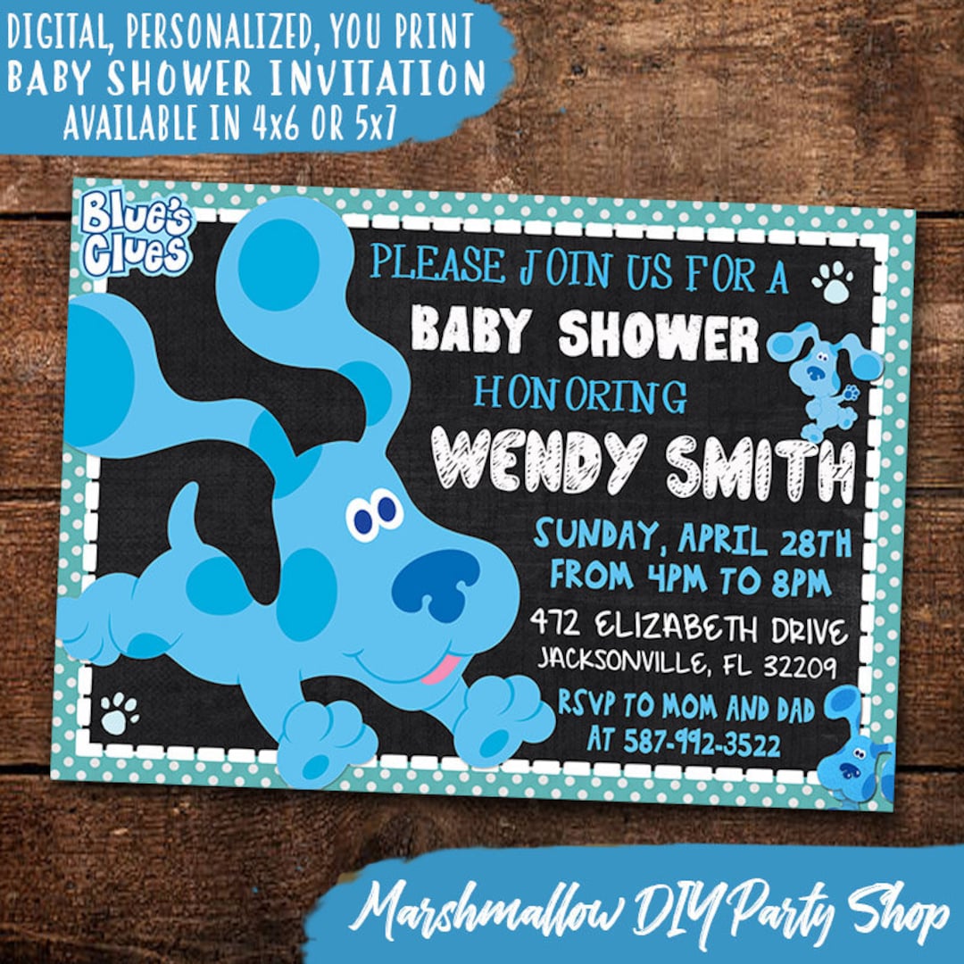 Blues clues baby store shower invitations