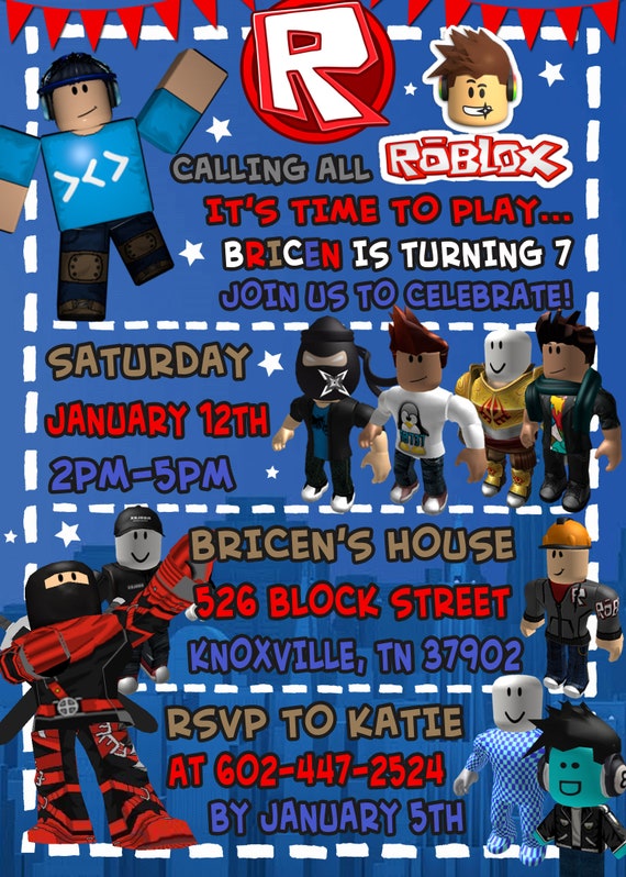 Roblox Birthday Invitation Digital Personalized Print Etsy - 7 best roblox pfp images roblox roblox pictures roblox animation