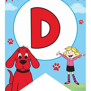 Clifford The Big Red Dog Birthday Banner, Digital-Instant Download-YOU PRINT Clifford Banner, Clifford Birthday Banner, Clifford Birthday image 4