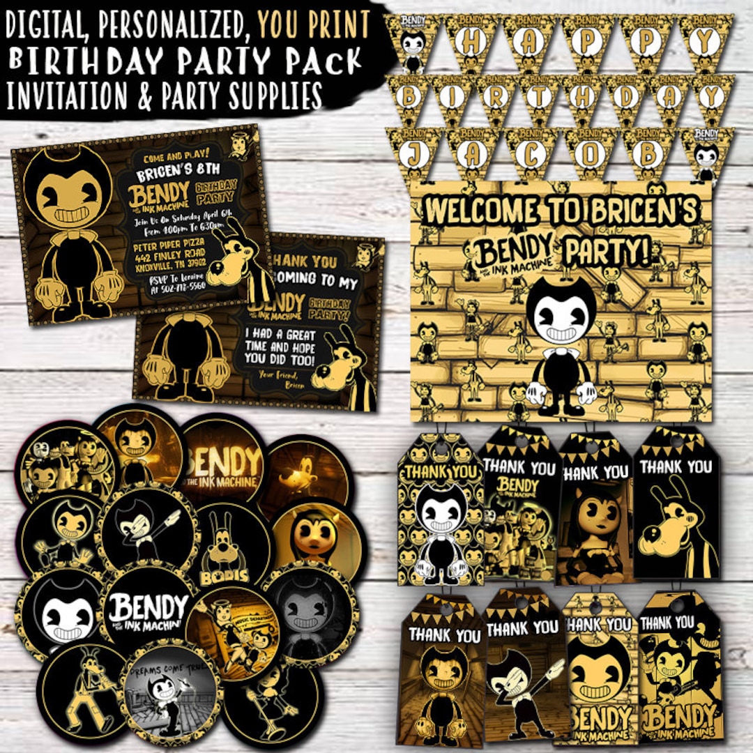 Bendy Ink Machine Themed Birthday Poster 16 X 20 40x50cm -  Israel