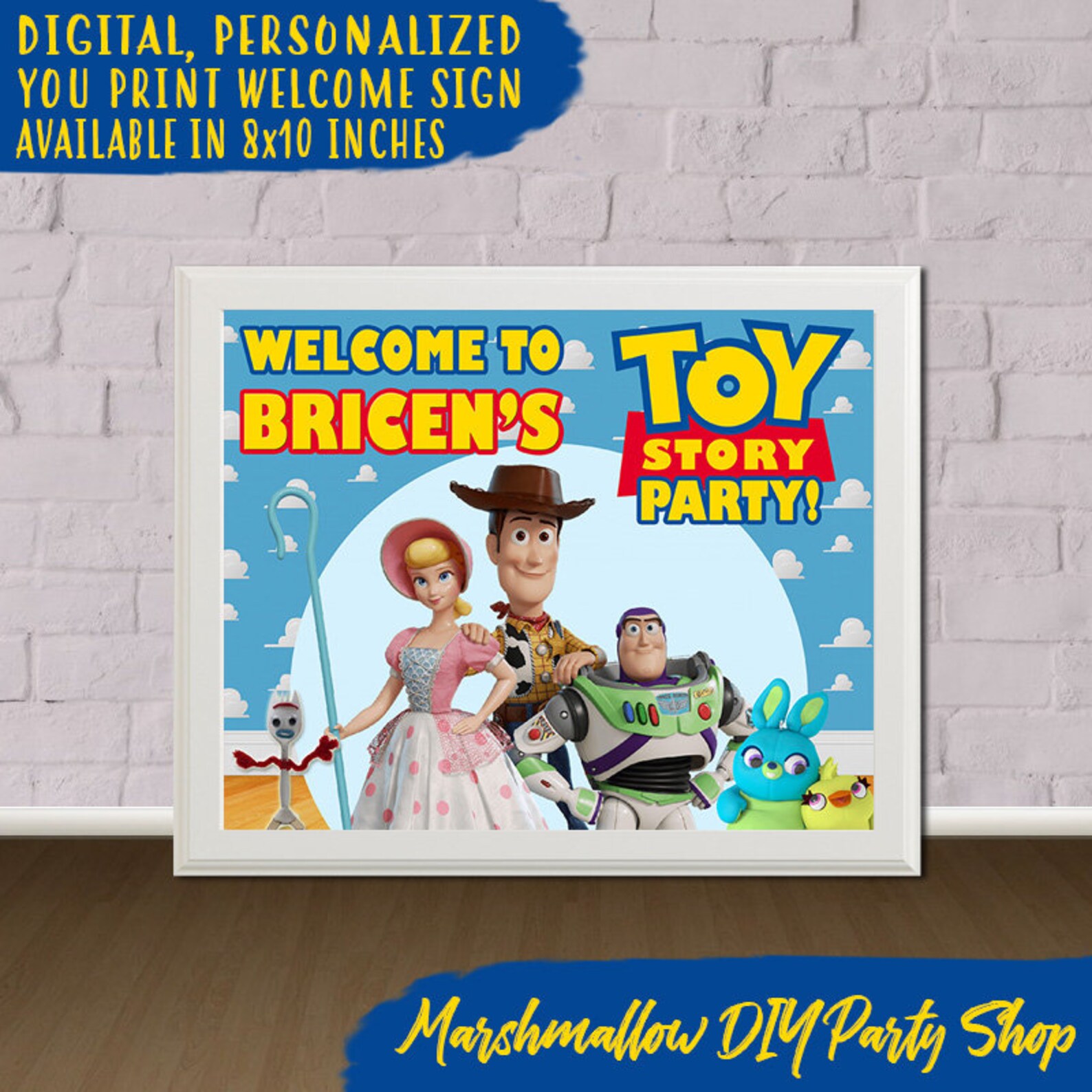 Toy Story 4 Birthday Digitalprint Yourself Toy Story Etsy