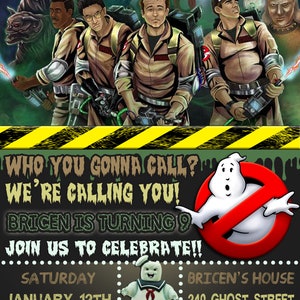 Ghostbusters Birthday Invitation, Digital-print Yourself Ghostbusters ...