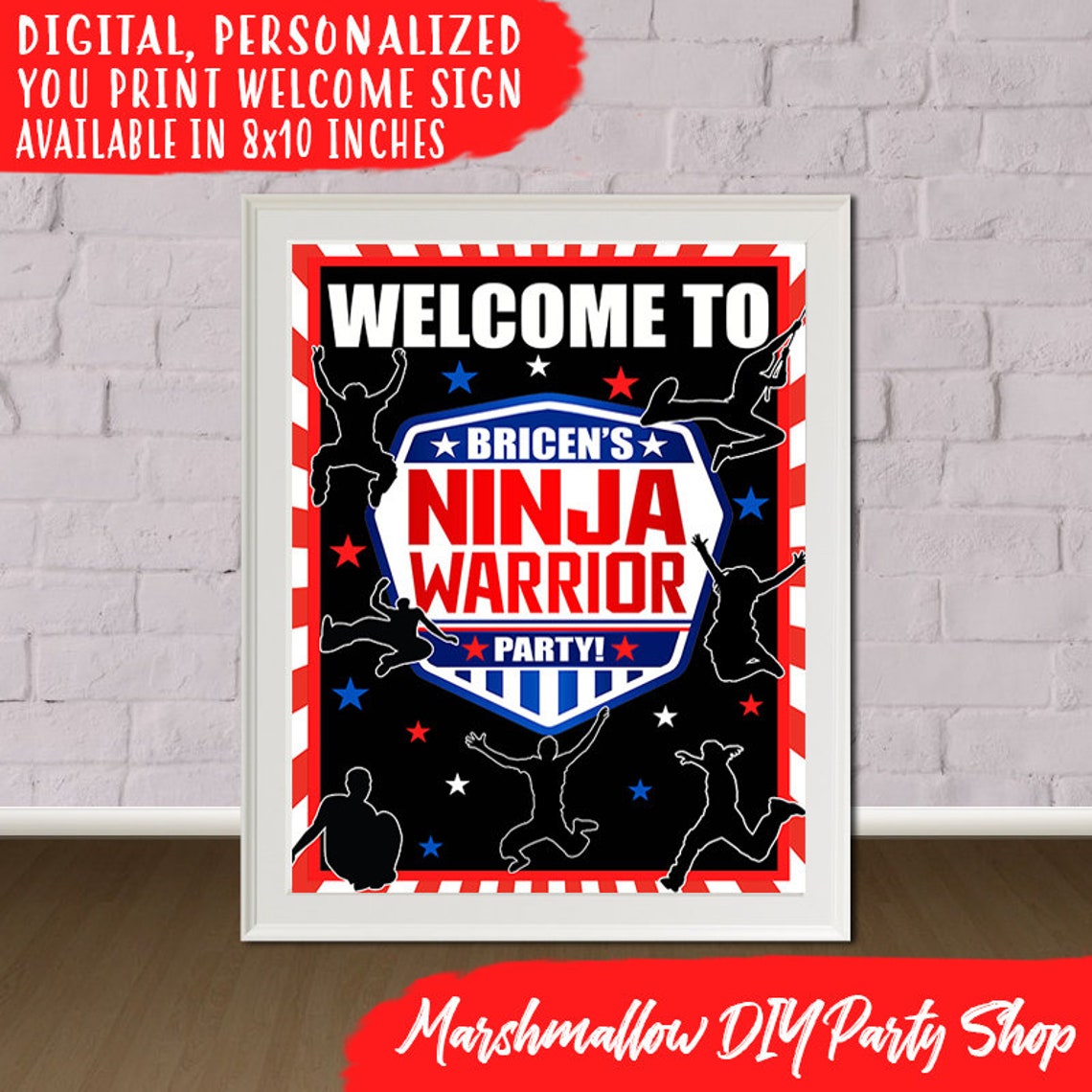 American Ninja Warrior Birthday Digital-personalized-print - Etsy