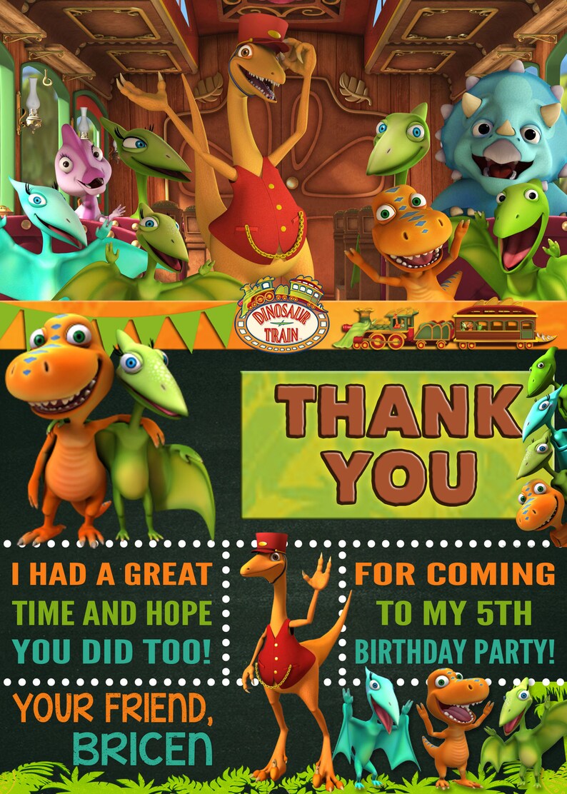 Dinosaur Train Birthday Invitation Digital-Print Yourself | Etsy