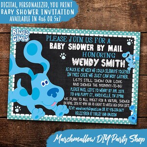 blues clues baby shower invitations