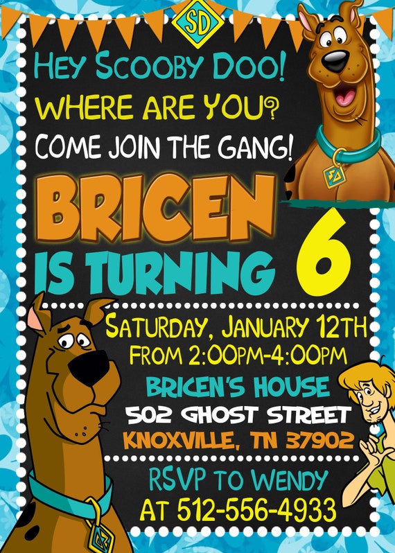 Editable Scooby Doo Birthday Party Invitation Bobotemp lupon.gov.ph