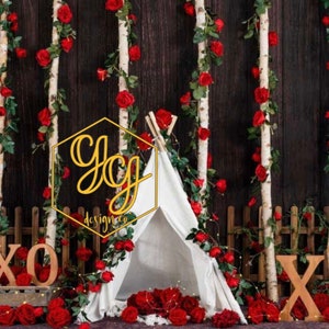 Toile de fond de la Saint-Valentin / Maquette / Téléchargement numérique de la Saint-Valentin