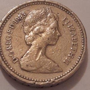 1987 1 pound coin - Etsy 日本