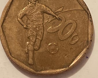 Moneta 50 centów RPA 2002 – wzór piłkarski – afrykańska moneta kolekcjonerska