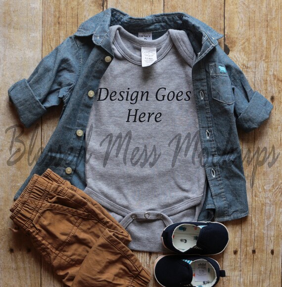 Baby Mockup Gray Body Suit Mockup Creations Of Grace