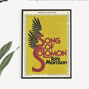 Downloadable &#39;Song Of Solomon&#39; Print, Book Cover Poster on an Antique Encyclopedia Britannica Page from 1911, Toni Morrison Poster