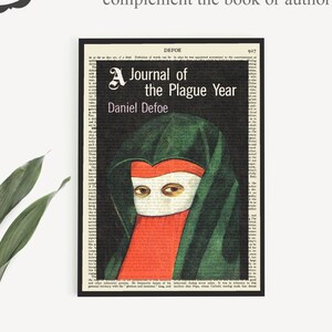 Printable &#39;A Journal Of The Plague Year&#39; Poster Print, Daniel Defoe Prints, Literary Wall Art Prints