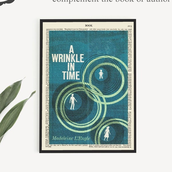 Printable Book Art, Madeleine L’Engle's A Wrinkle In Time Print, Kids Room Poster Prints, Bookish Gift Wall Art, Bookshelf Decor