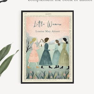 Printable Little Women Book Cover Print by Louisa May Alcott, Printable Gifts, Girls Room Wall Art Decor, Book Poster Prints