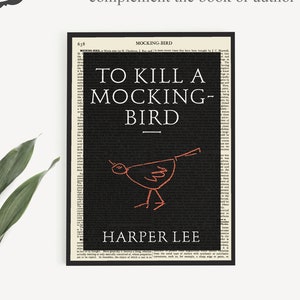 To Kill A Mocking Bird Printable Gift, Harper Lee Print as Downloadable Book Cover Poster, The Perfect Last Minute Gift for Any Book Lover