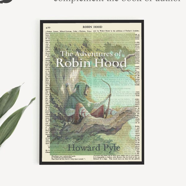 Printable 'The Adventures Of Robin Hood' Book Cover Poster, Kids Room Wall Art Print, Childrens Book Nursery Decor, Boys Room Prints