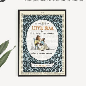 Printable Wall Art Prints, 'Little Bear' Book Cover Poster, Childrens Room Nursery Decor, Childs Wall Art, Digital Gifts, Gifts For Kids