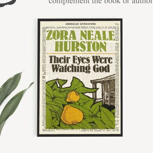 Printable 'Their Eyes Were Watching God' Book Poster on Old Encyclopedia Page, Zora Neale Hurston Poster, American Literature Wall Art Print