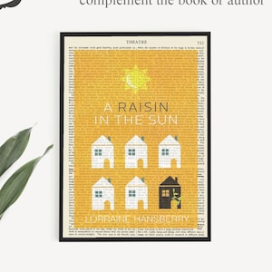 Downloadable 'A Raisin In The Sun'  Play Book Cover Prints, Dorm Decor, Broadway Play Art Print, Gift For Actor, Instant Download Poster