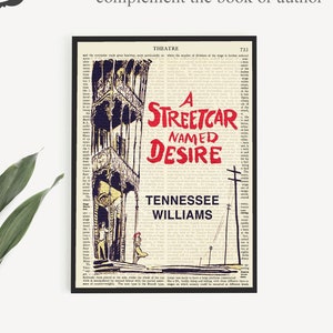 Downloadable 'A Streetcar Named Desire' Art Print on Encyclopedia Page, Tennessee Williams Poster, Theatre Gifts For Actor or Cast
