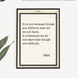 Printable Seneca Quote Art Print, Stoic Wall Art Print, Home Decor, Stoicism Poster, Stoic Poster Prints, Fathers Day Gifts for Dad