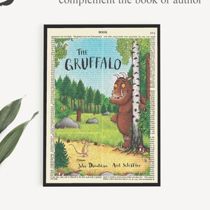 Printable 'The Gruffalo' Book Cover Wall Art Print, Kids Room Poster Print, Neutral Nursery Decor, Kids Books Prints, Childrens Book Poster