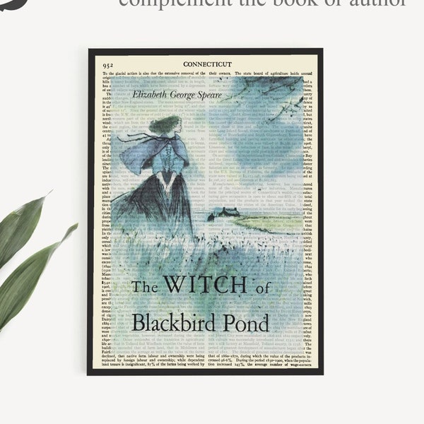 Printable 'The Witch Of Blackbird Pond'  Book Cover Poster Print, Classroom Wall Art Prints, Reading Nook Decor, Library Poster