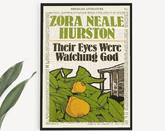 'Their Eyes Were Watching God' Buchposter auf alter Enzyklopädie-Seite, Zora Neale Hurston Poster, amerikanische Literatur, Kunst, Poster zum ausdrucken