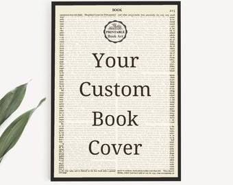 Custom Book Cover Art Print, Personalized Wall Art, Home Decor, Classroom Wall Art, Book Lover Gift, Book Themed Gallery Wall, Bookish Gifts